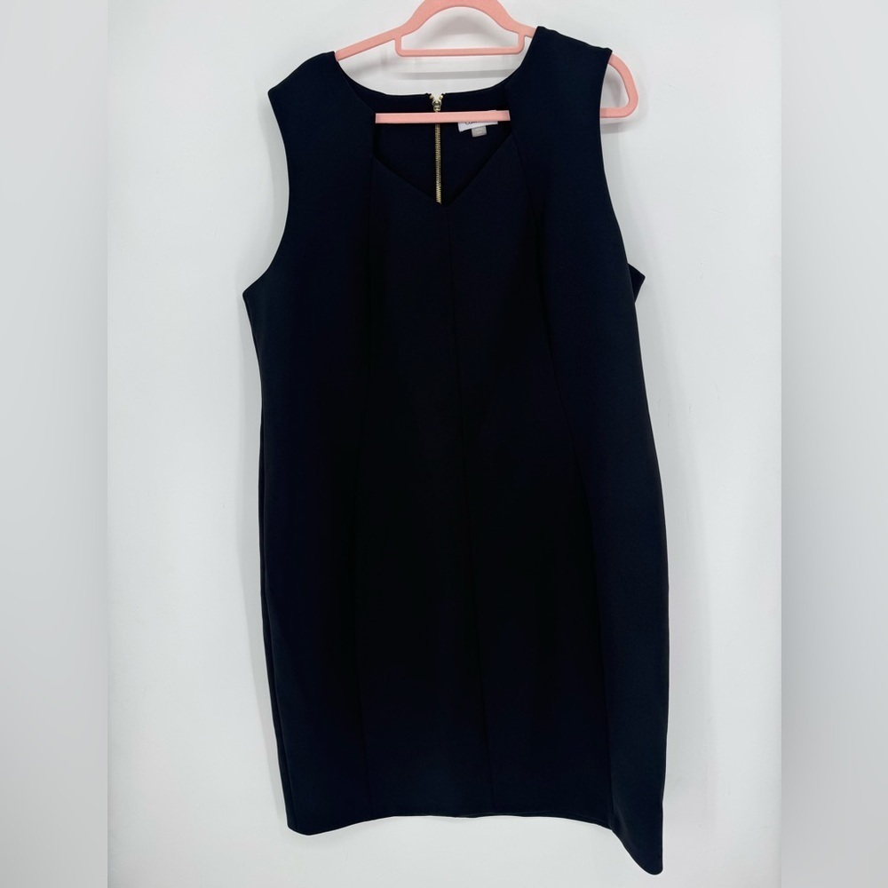 Calvin Klein Women's Black Sleeveless Midi Dress Plus Size 22W